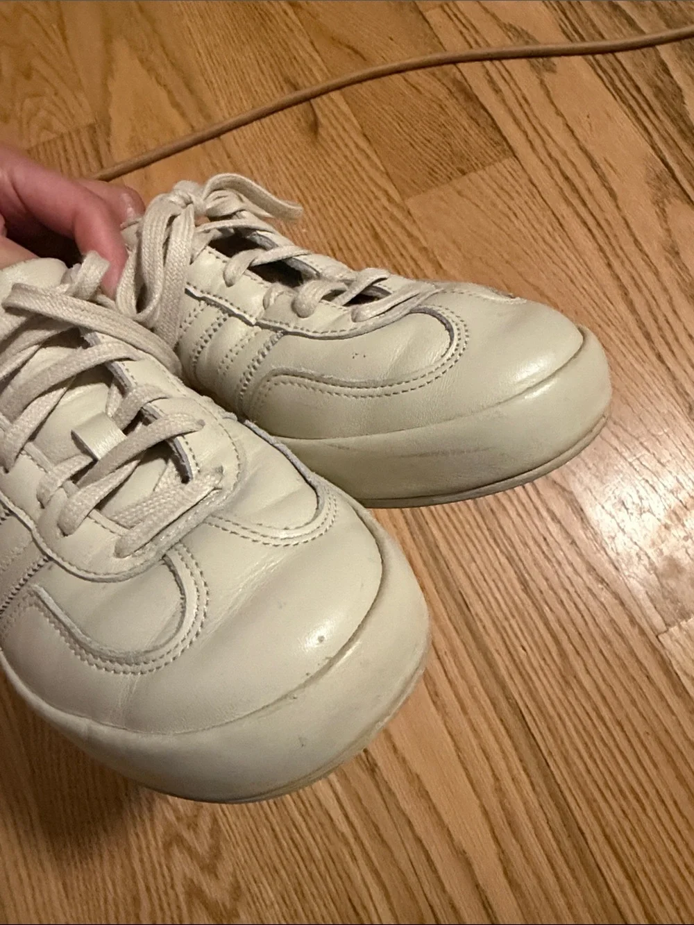 Adidas Cream Sneaker- fits more like a 7